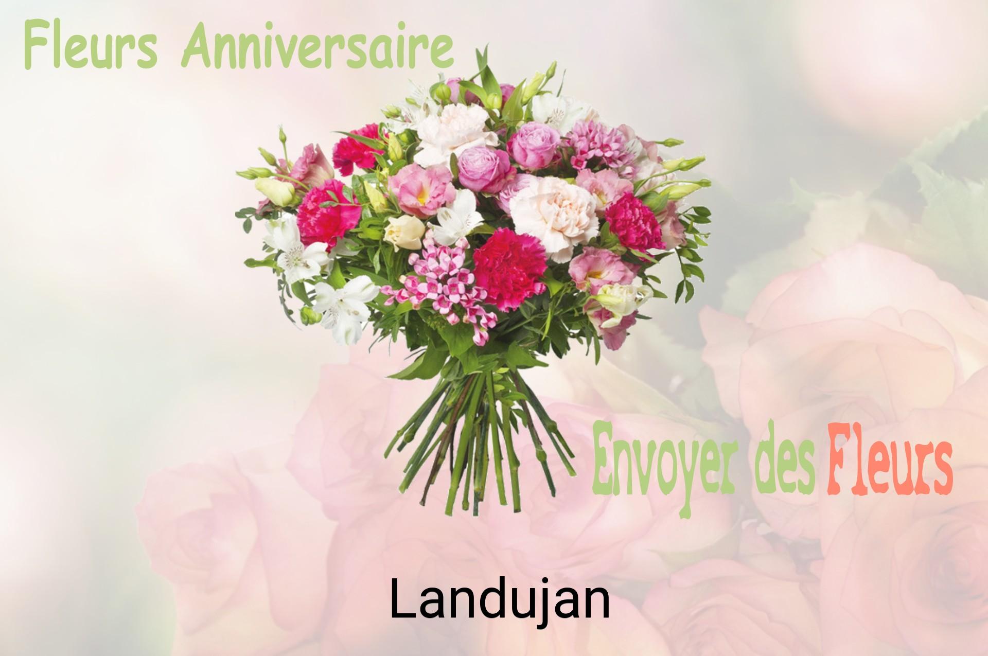 Bouquet de fleurs d’anniversaire livré à Landujan
